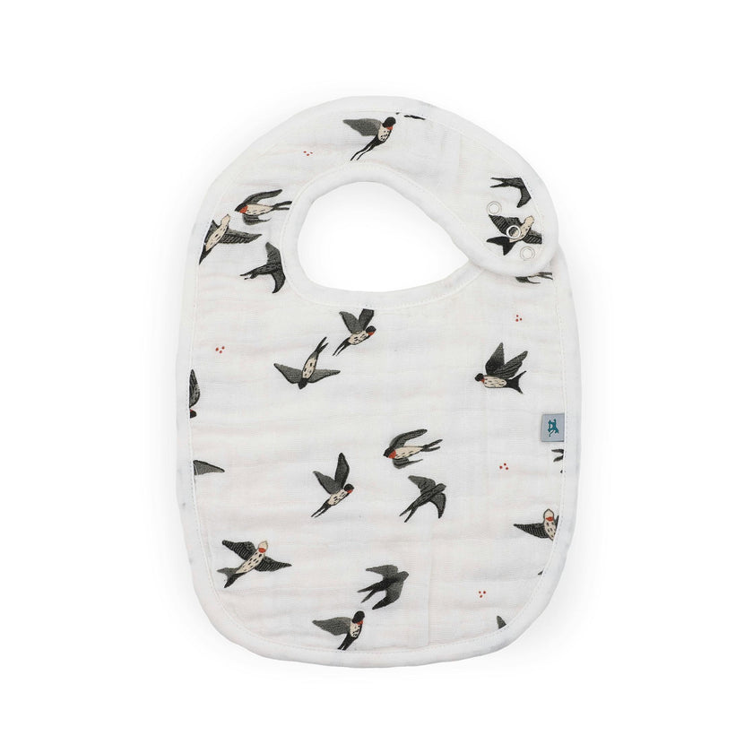 Organic Cotton Muslin Classic Bib 3 Pack - Swallows