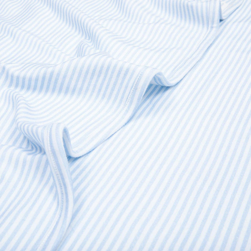 baby powder blue stripe blanket