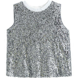 Sequin Sleeveless Shorts Set