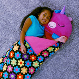 Happy Nappers: Pillow & Sleepy Sack: Large - Fiona The Purple