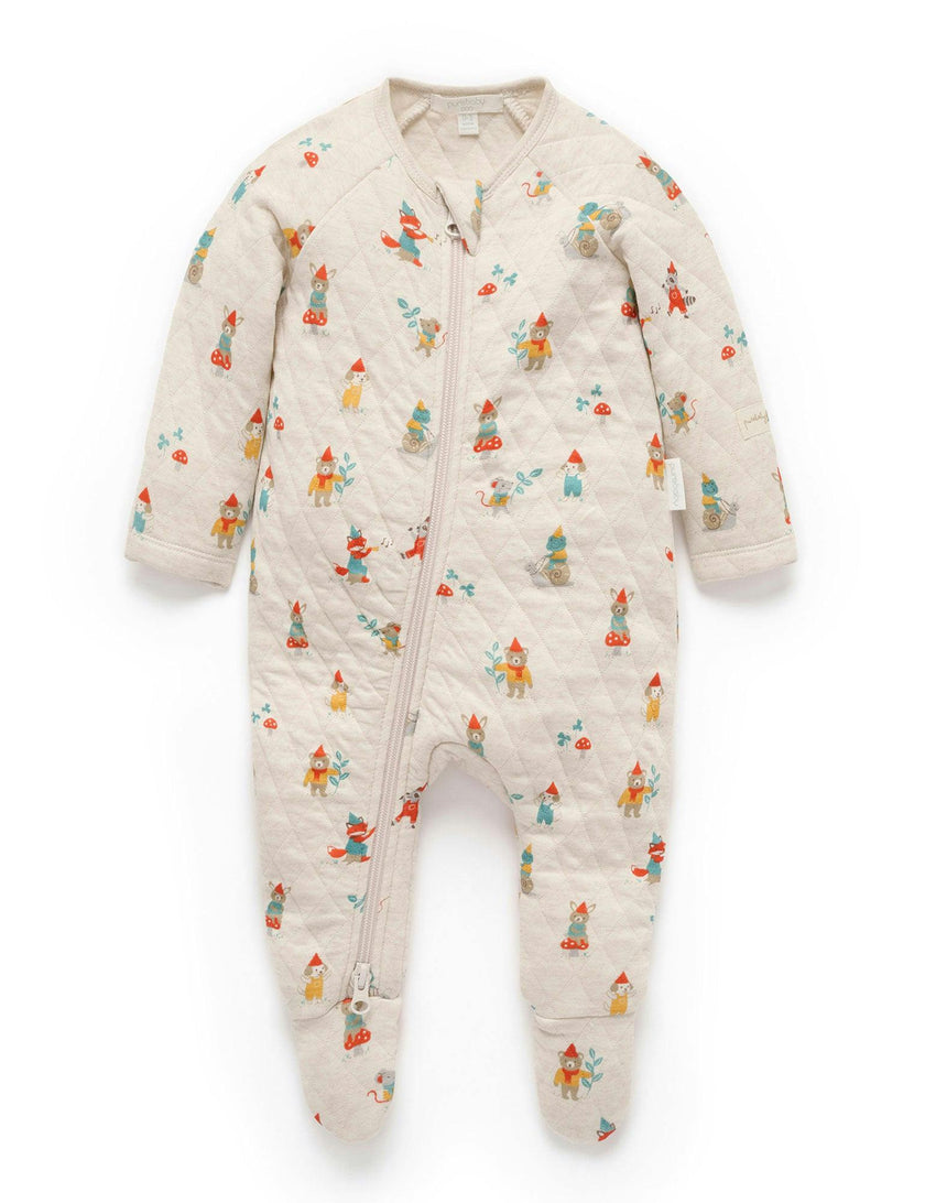 Quilted Growsuit Gnome Print