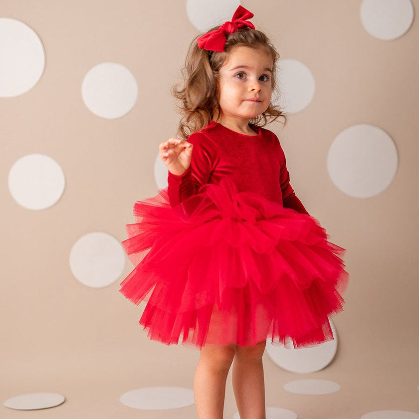Red Velvet Tutu Dress