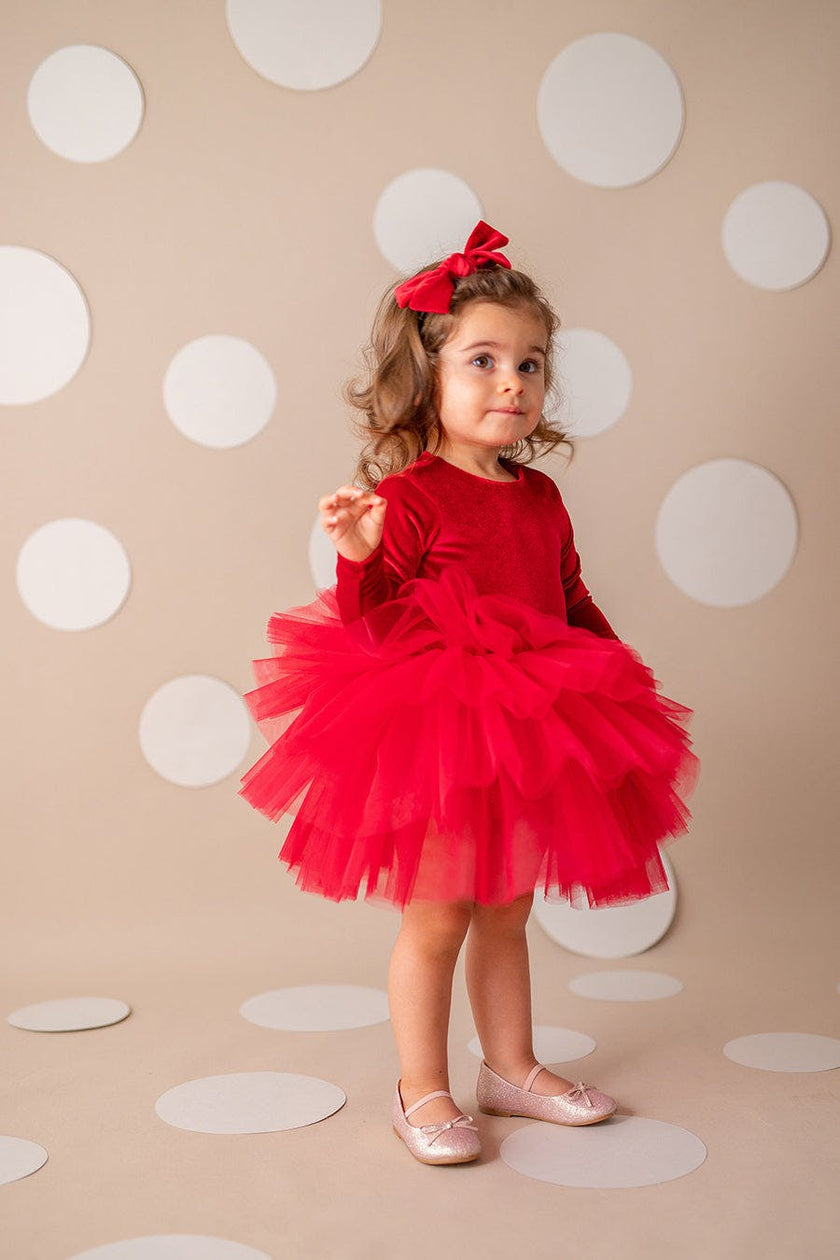 Red Velvet Tutu Dress