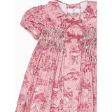 Nicky Hilton x La Coqueta Pink Toile de Jouy Theodora Baby Girl Hand-Smocked Set