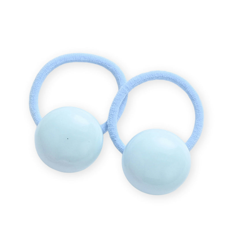 Button & Flower Hair Tie Set
