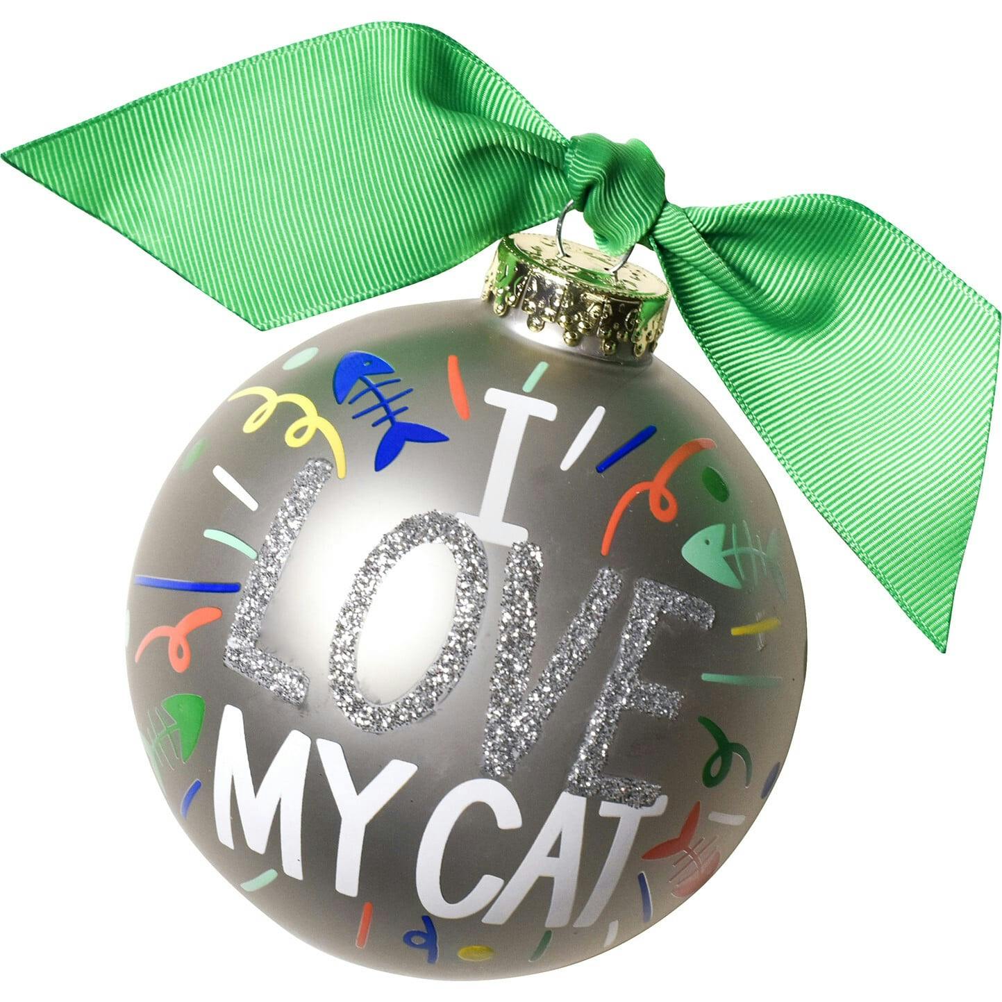 I Love My Popper Glass Ornament