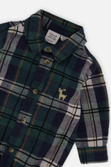 Baby Top & Pants Set Blue And Green Checks