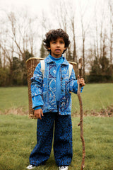 ANIMAL PRINT PANTS BLUE