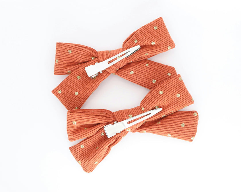 Sparkle Dot Bow Clips (Set of 2)