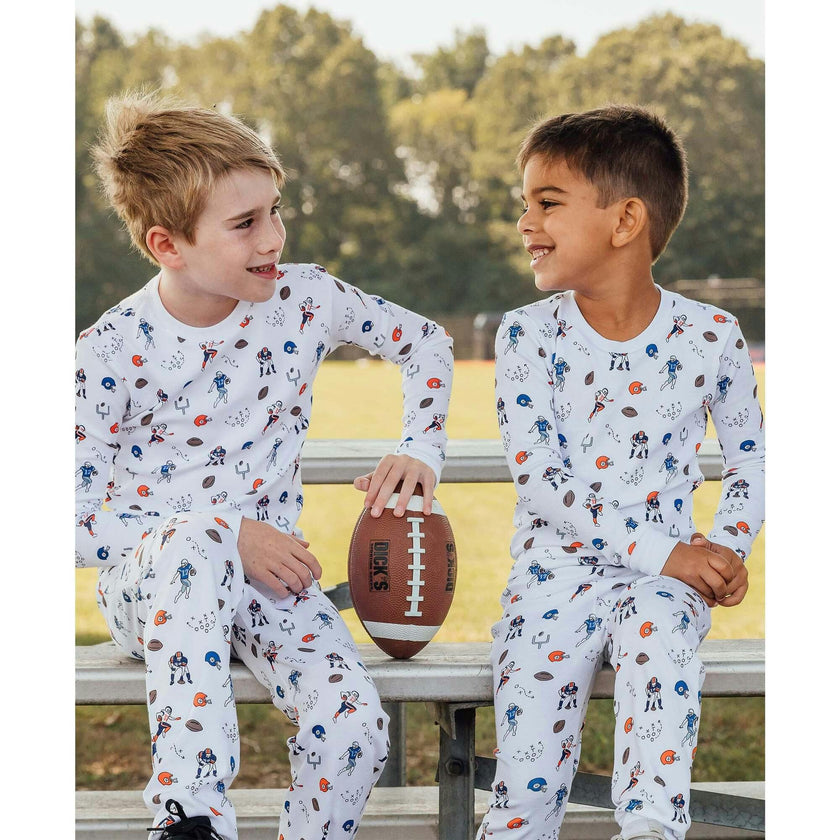 The Organic Long Sleeve Pajama Set [Football]