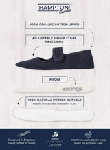 Hampton Canvas Martha Shoes in Gold