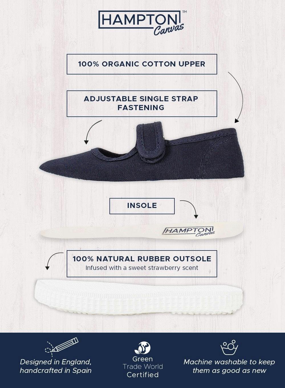 Hampton Canvas Martha Shoes in Gold
