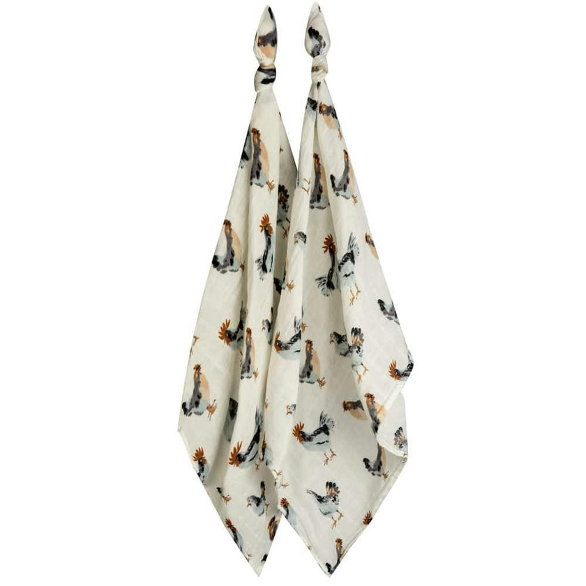 Organic Cotton Muslin Two-Piece Burp Cloth Set
