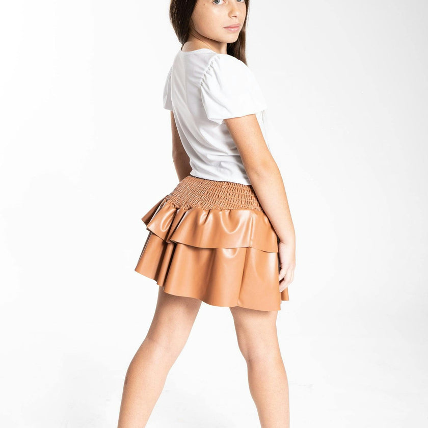 Kids Leather Julia Skirt