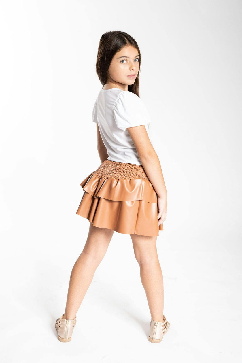 Kids Leather Julia Skirt