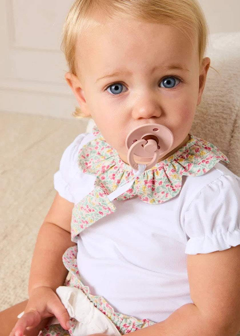 Adelaide Floral Petal Collar Bodysuit in Pink (1mth-2yrs)