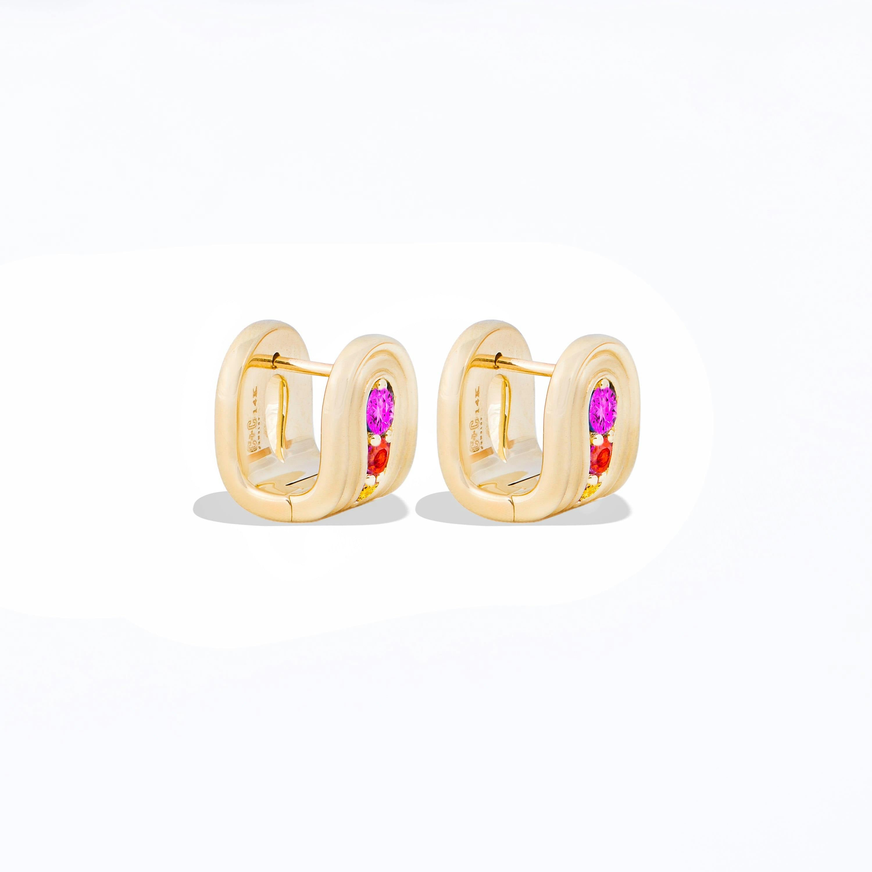 Found Nest Huggie - Pink, Orange & Yellow Sapphire