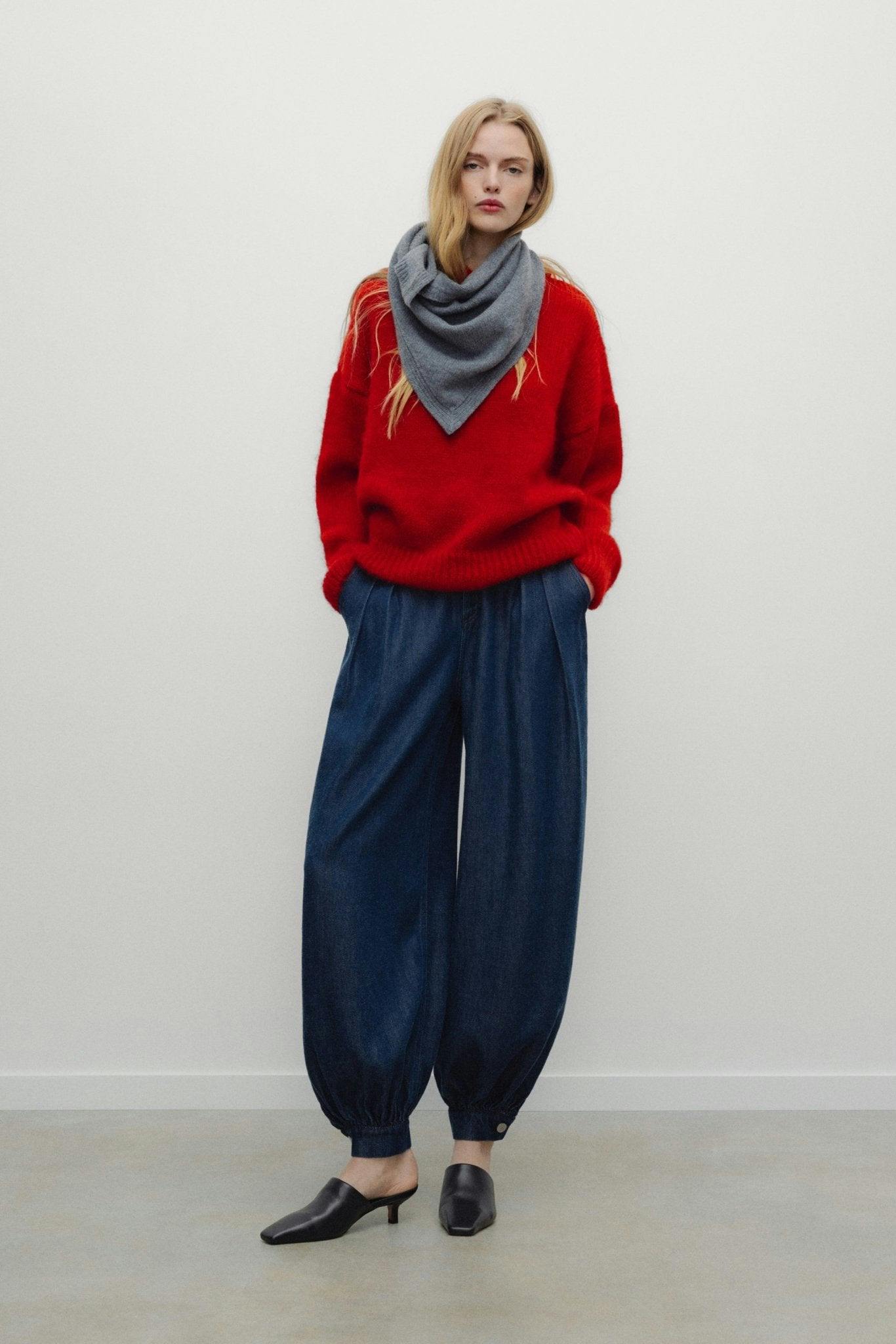 Cozy Woman Jumper Chinese Red