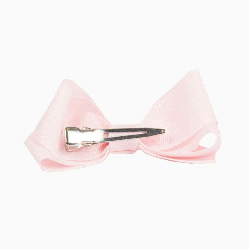 Large Bow Hair Clip in Powder Pink
