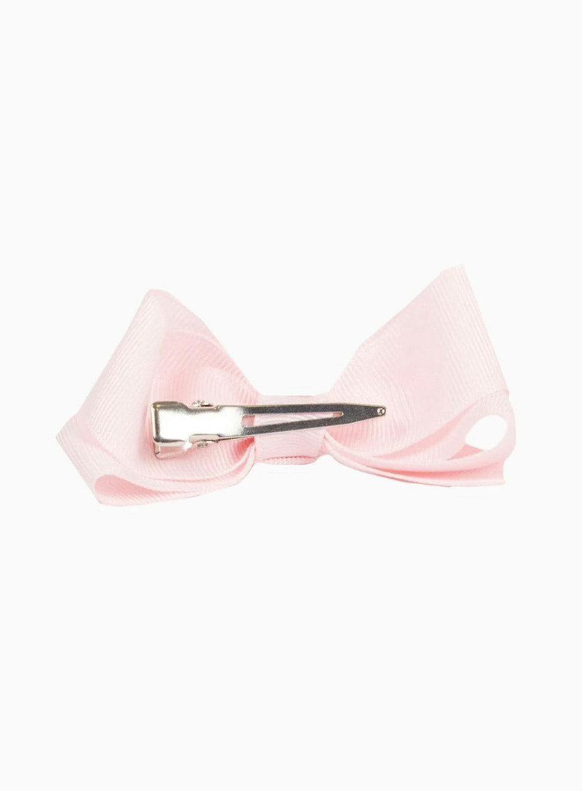 Large Bow Hair Clip in Powder Pink