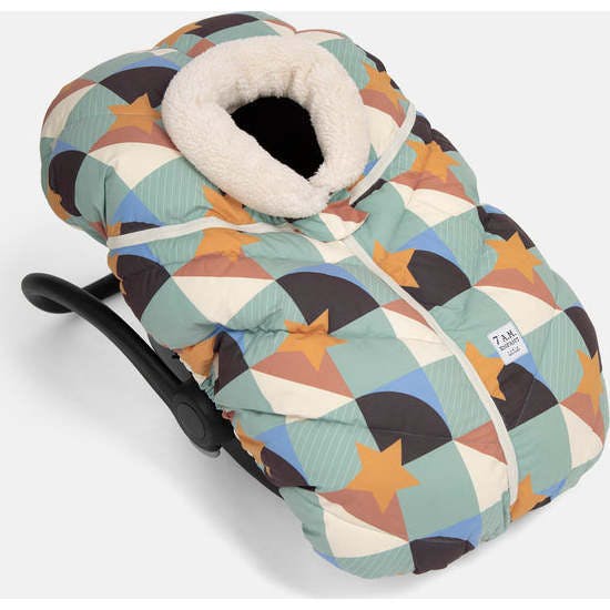 Print Zipped Puffy Car Seat Cocoon