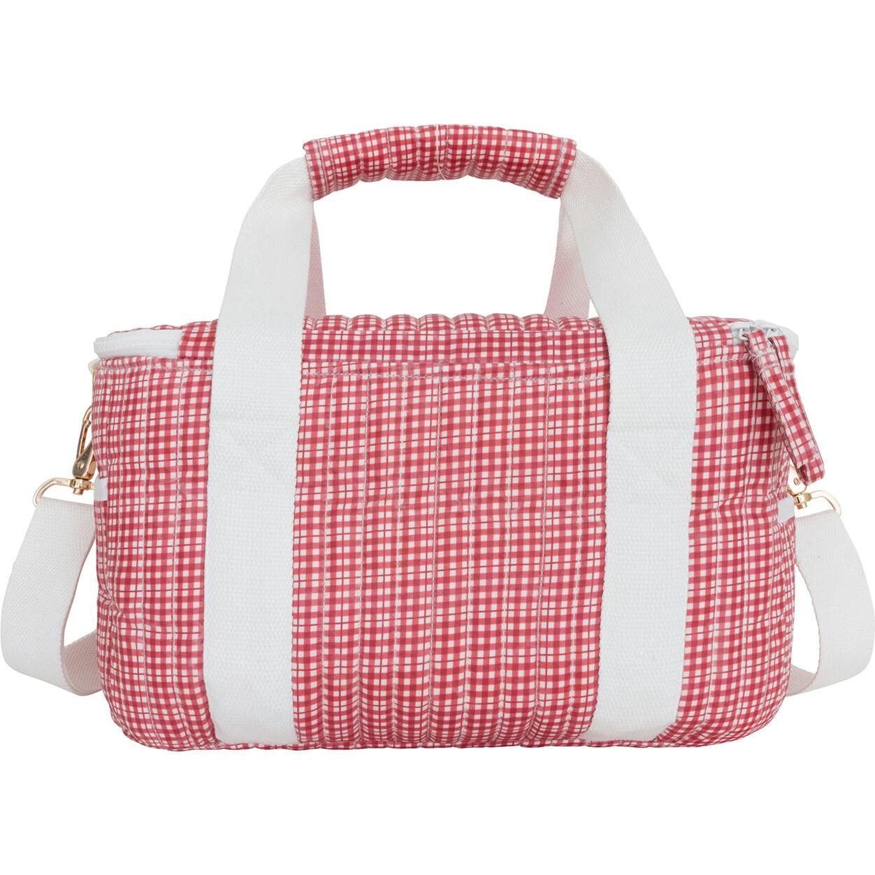 Poppy Gingham Coated Cooler Bag