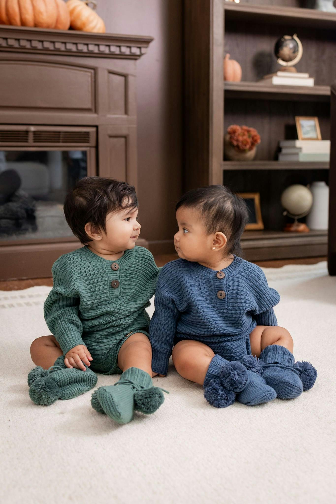 Chunky Knit Romper in Oxford