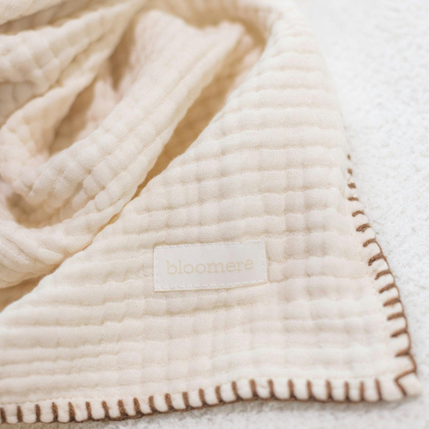 4 Layer Muslin Blanket (Brown, Pink)