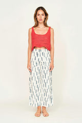 Tivot Pant in White Rainfall