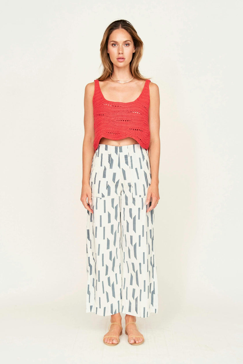 Tivot Pant in White Rainfall