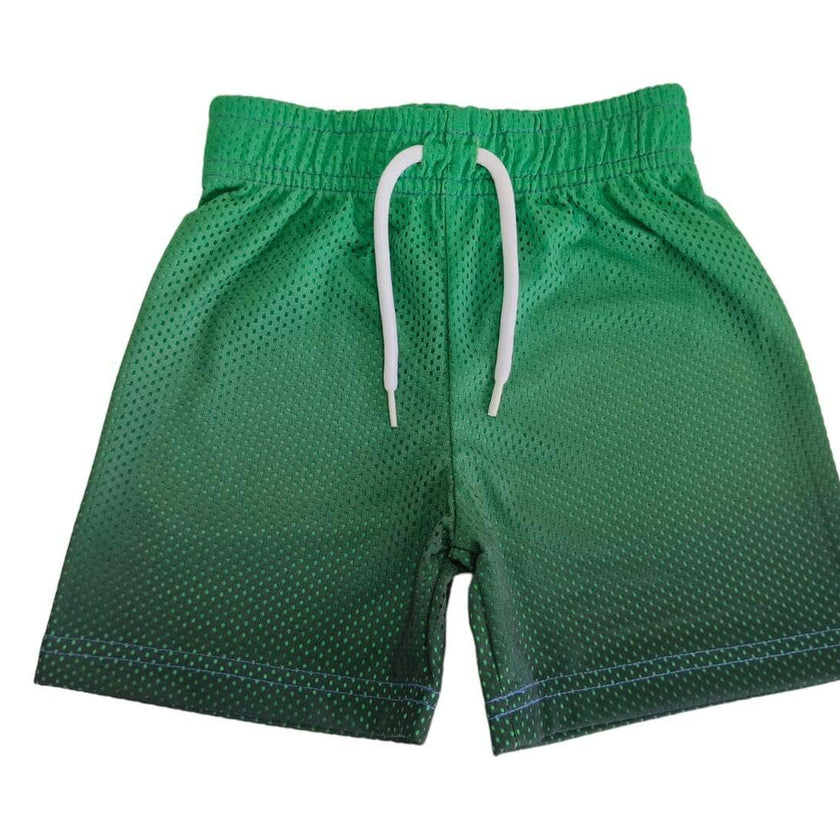 Kids Mesh Shorts - Green Gradient