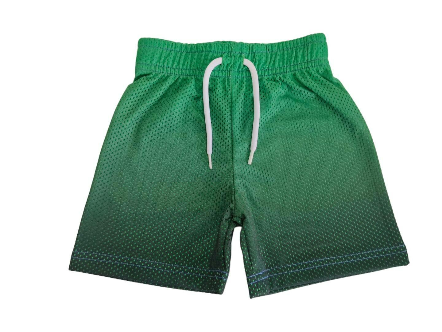 Kids Mesh Shorts - Green Gradient