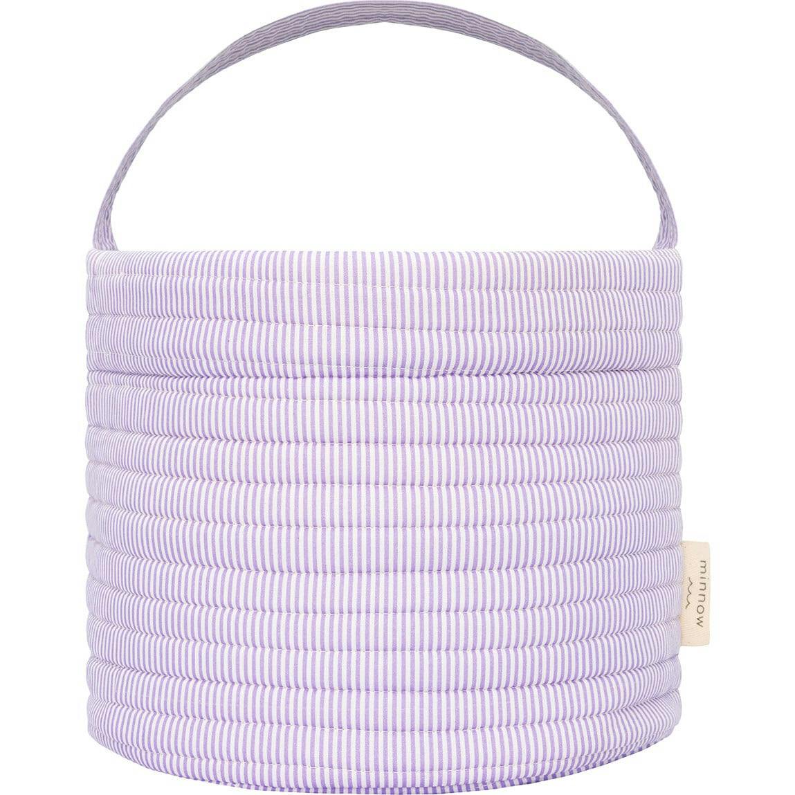 Lavender Stripe Quilted Easter Bucket