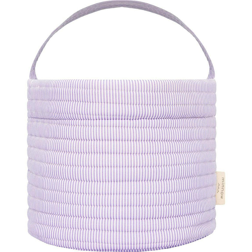 Lavender Stripe Quilted Easter Bucket