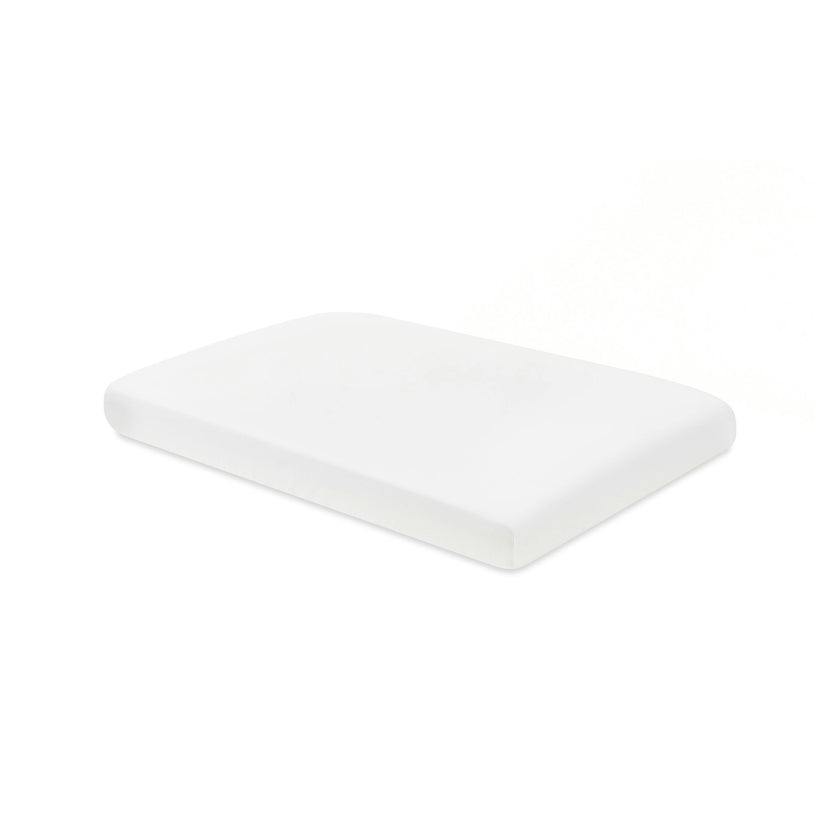 Mini Crib Sheet in GOTS Certified Organic Brushed Cotton in Bright White