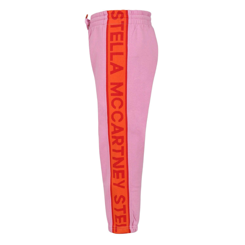 Pink Side Stripe Logo Sweatpants
