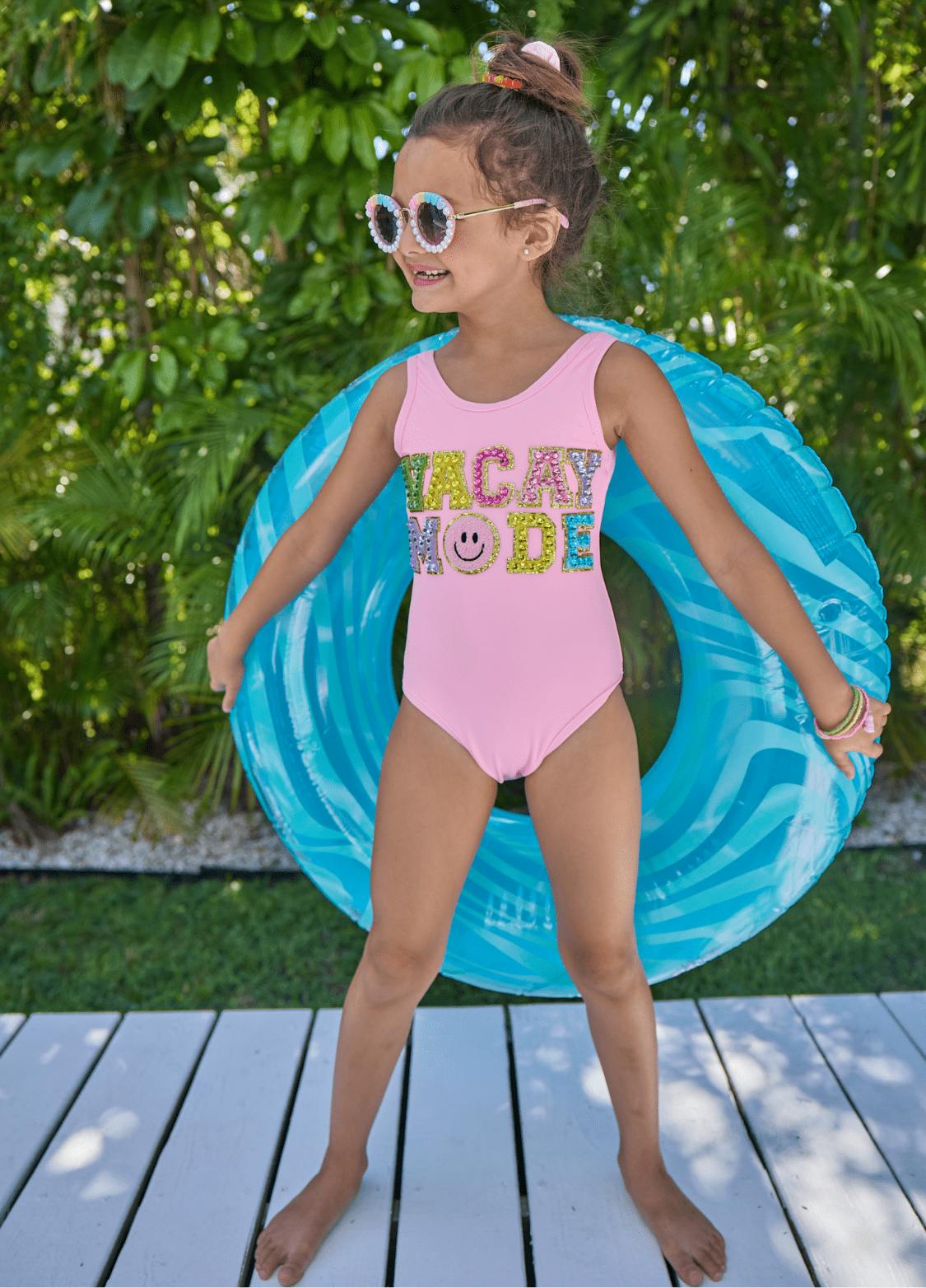 Pink Crystal VACAY MODE Swimsuit