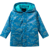 Boys Allover Print Raincoat | Blue Dino