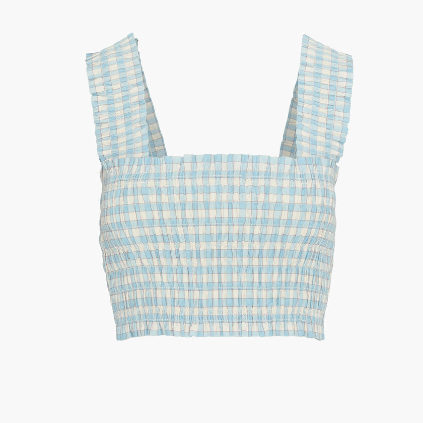 The Azalea Nap Top - Blue/Red Gingham