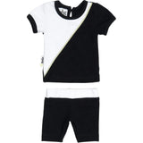 Diagonal Cording 2-Piece Top & Short Set