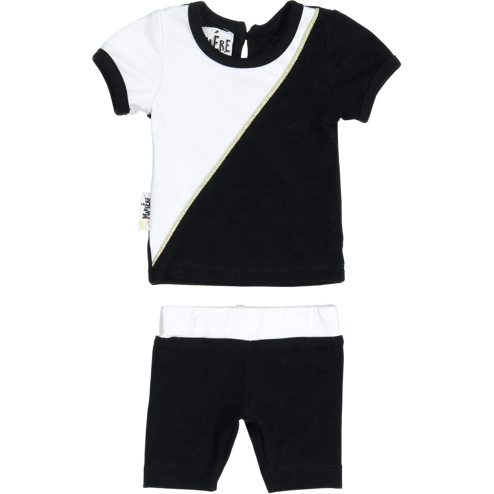 Diagonal Cording 2-Piece Top & Short Set