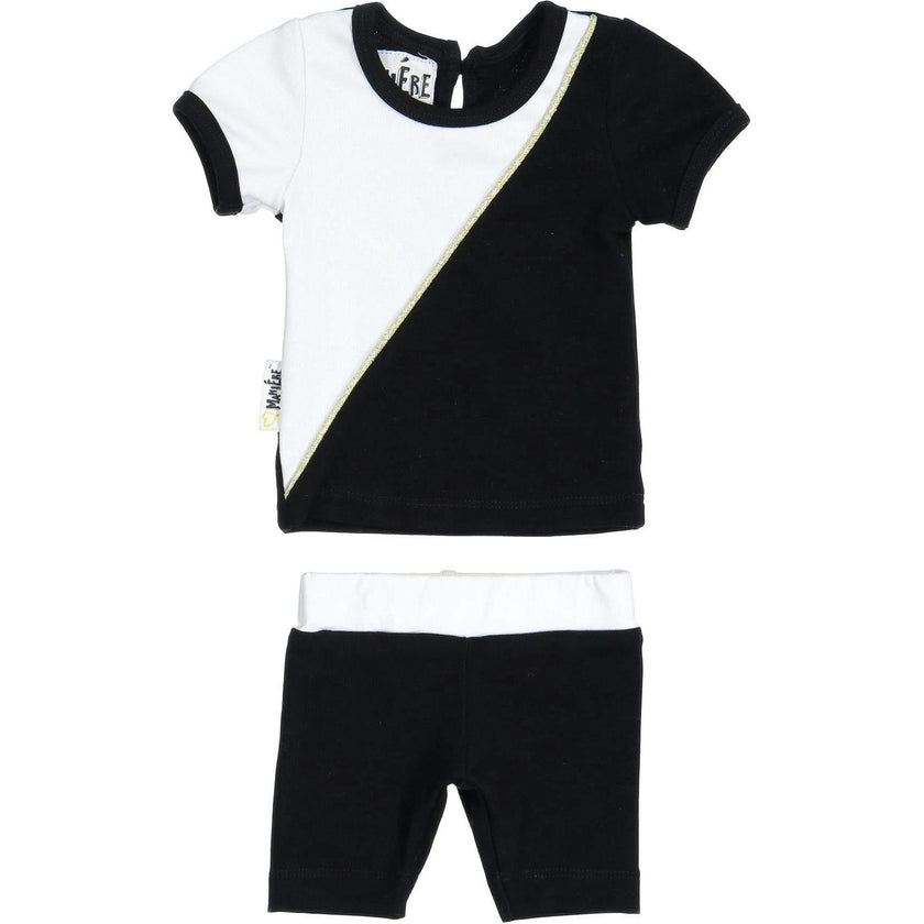 Diagonal Cording 2-Piece Top & Short Set