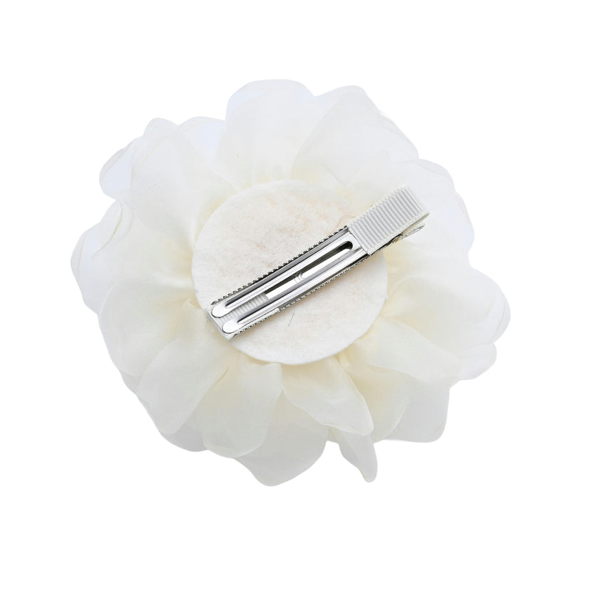 Black Tulle Flower Hair Clip Duo