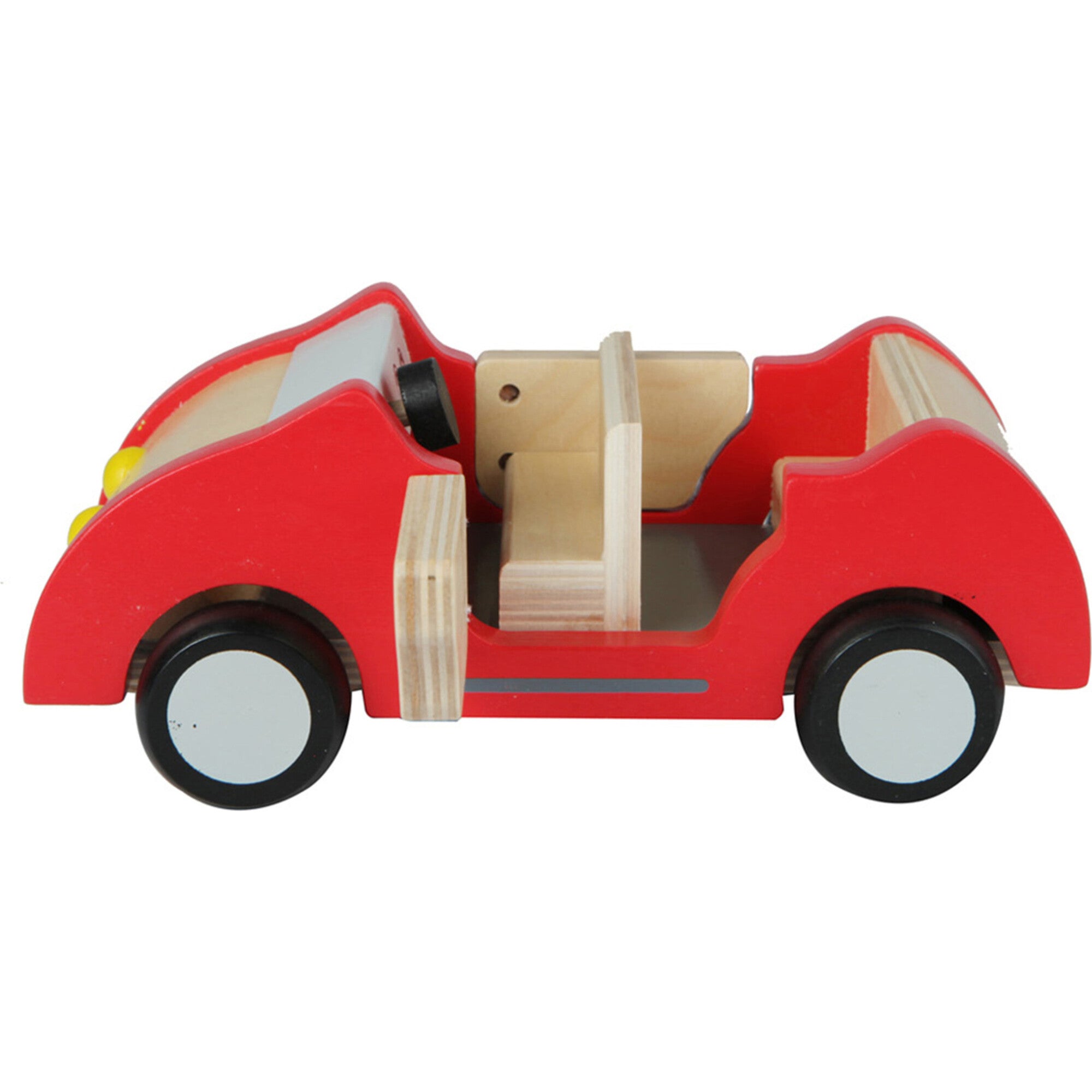 Wooden Dollhouse Family Car in Red