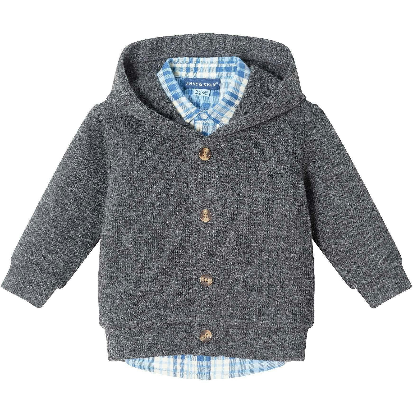 Infant 3-Piece Hooded Cardigan & Cord Set