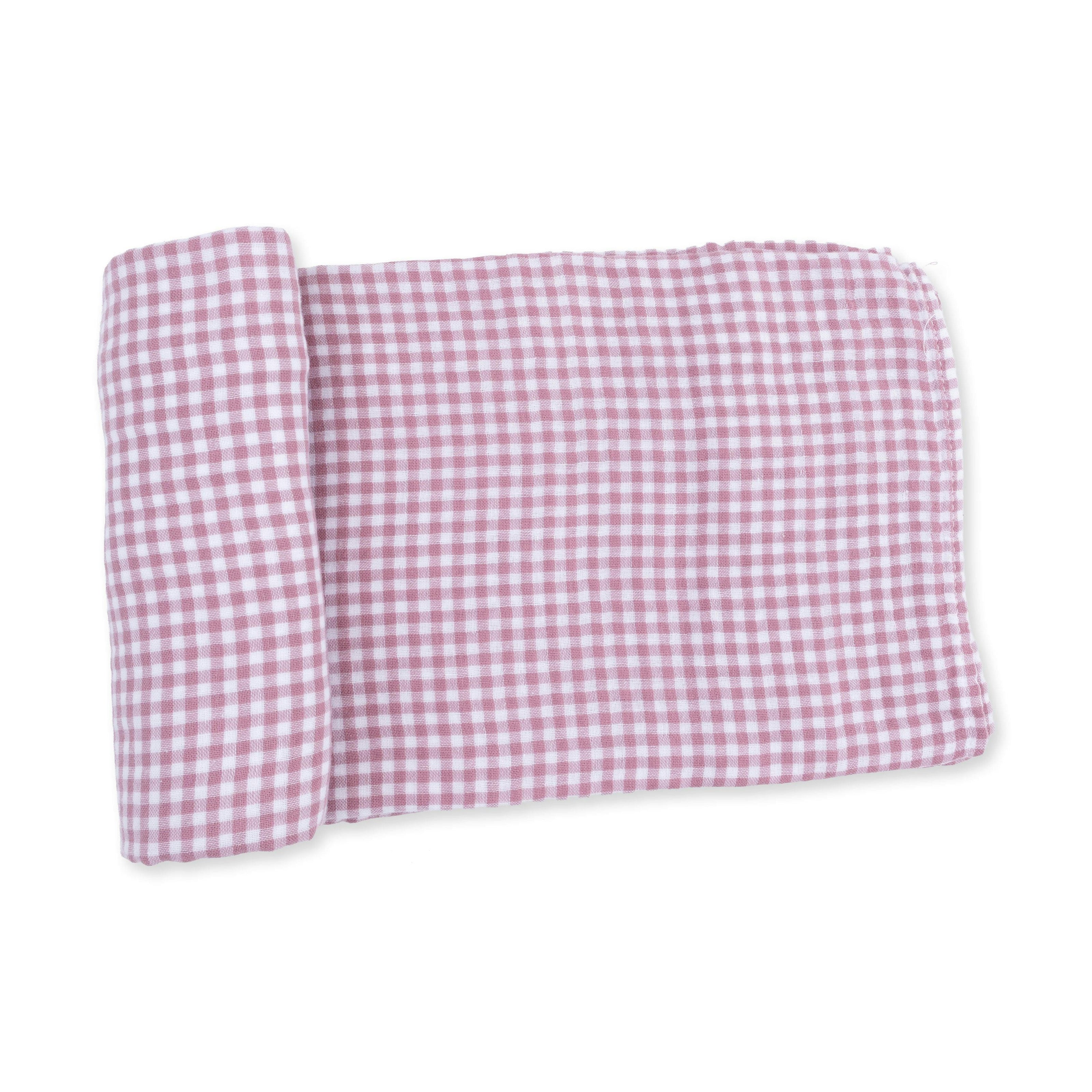 Berry Gingham - Swaddle Blanket