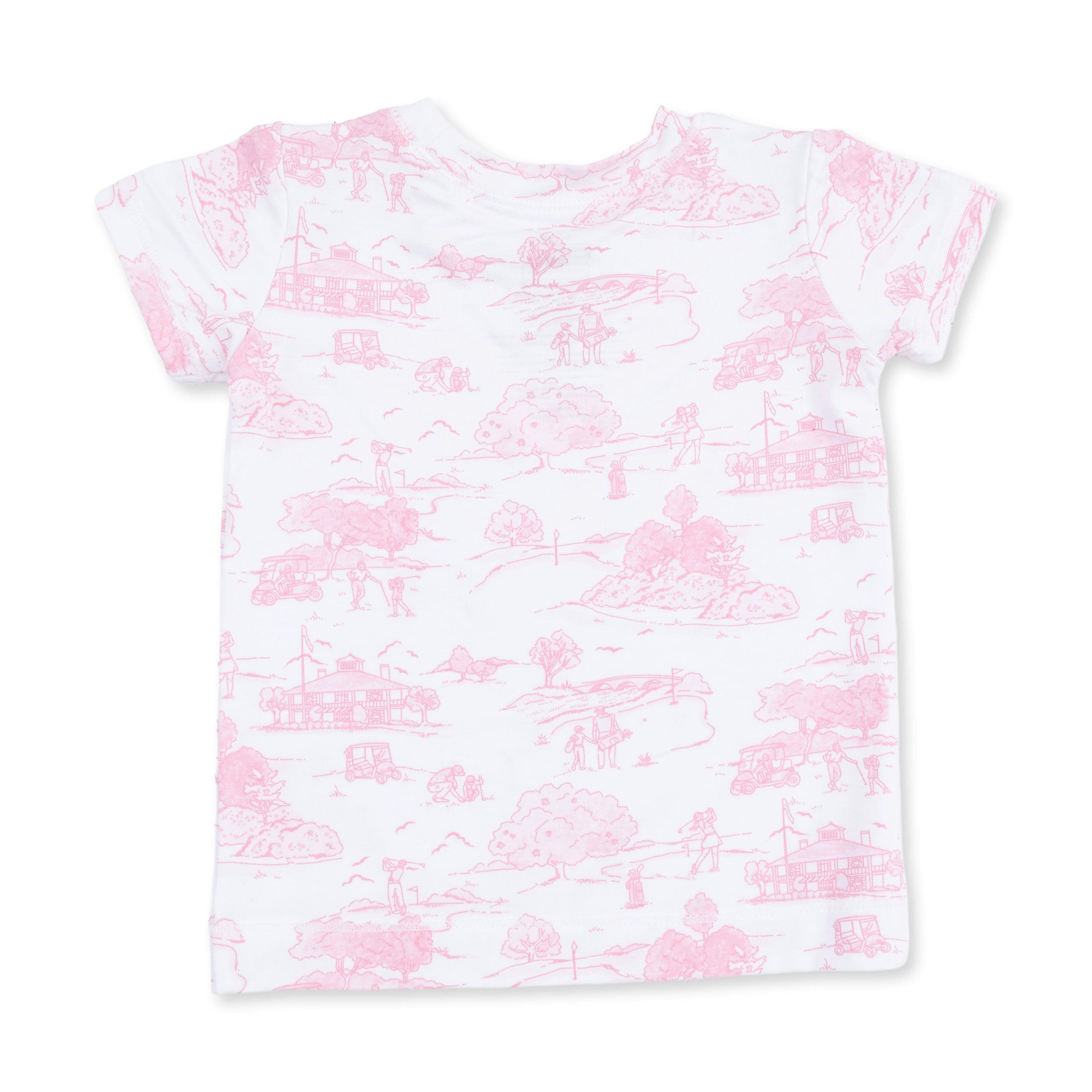 Golf Toile Pink - Loungewear Short Set