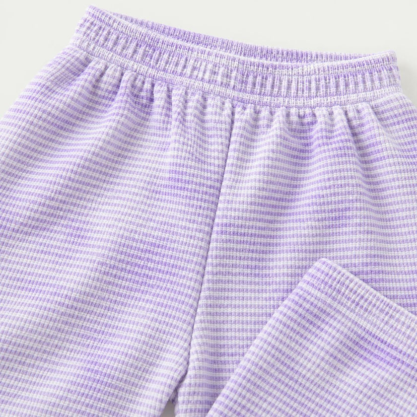 Stripe Marble Rib Hoodie + Legging Set