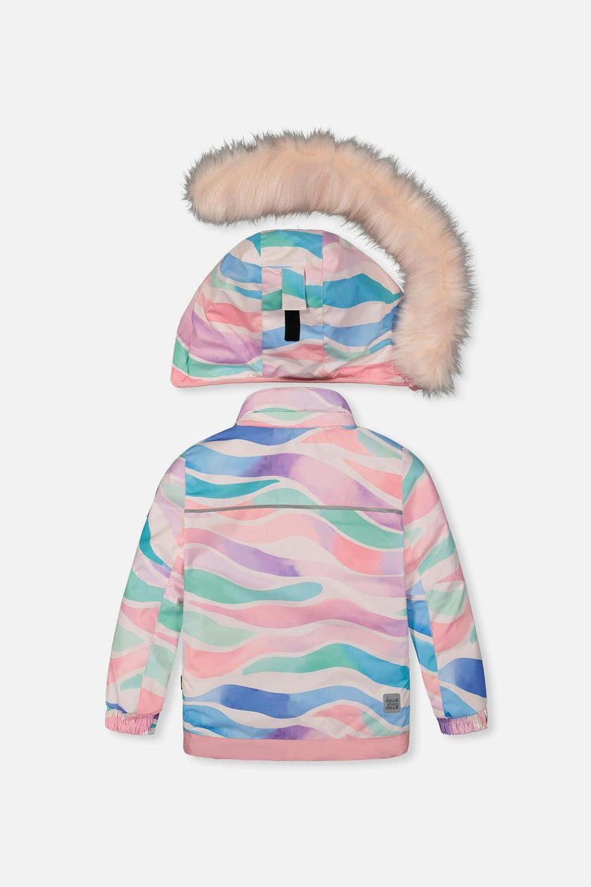 Two Piece Play Snowsuit Multicolored Line Print