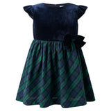 Velvet Blackwatch Check Party Dress